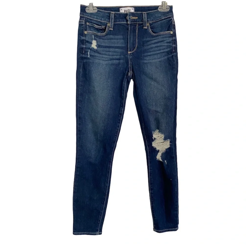 Paige Verdugo Ankle Distressed Jeans Size 25
